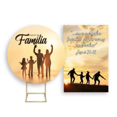 Imagem de Painel De Festa Redondo 1,50x1,50 + Painel Vertical 1,50x2,20 - Culto 