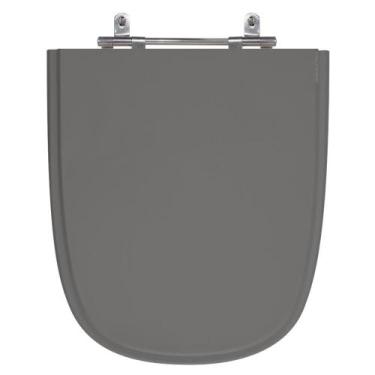 Imagem de Assento Laqueado Ibiza Cinza Escuro Tampa Para Vaso Incepa - Sicmol