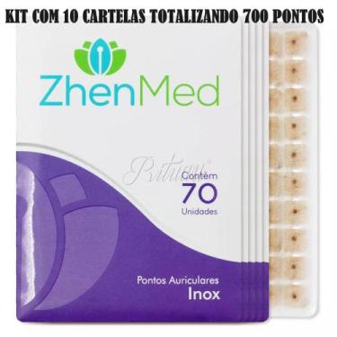 Imagem de Kit Ponto Auriculoterapia Inox Auricular C/ Micropore 700 Un - GoldLif