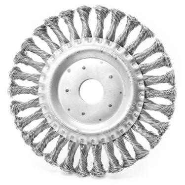 Imagem de Escova De Aço Inox Circular Rotativa Trançada 6" 150mm - Tradestar