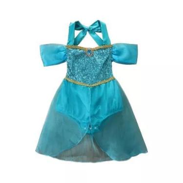Imagem de Body Bebê Infantil Fantasia Princesa Jasmine Alladin - Genérica, 12-18