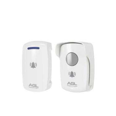 Imagem de Campainha Digital Agl Sem Fio Branca 433,92mhz Ip64