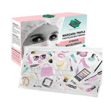Imagem de Máscara Cirúrgica Protdesc Descartável Tripla c/ Elástico Fashion 20 u