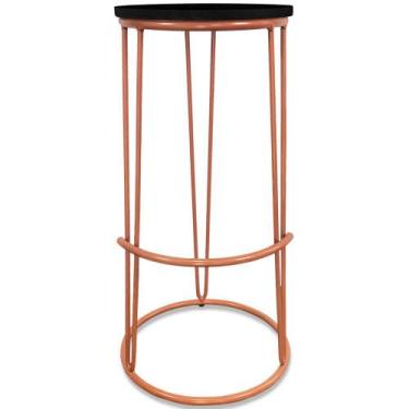 Imagem de Banco Banqueta Alta Industrial Dinamarca Em Aço Balcão Bar Cozinha Cob