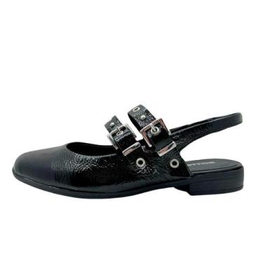 Imagem de Sapato Bottero Slingback Com Duas Fivelas - 363901, 35, Preto