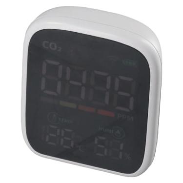 Imagem de SHUATI Detector de dióxido de carbono LED branco preciso WiFi monitor de qualidade do ar profissional 3 em 1 detector de CO2 temperatura e umidade