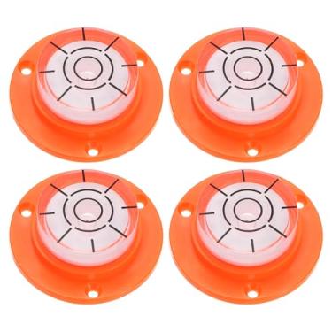 Imagem de HARFINGTON 4 peças de alta precisão horizontal nível de bolha 16,5 x 49 mm ferramentas de layout de medição de nível de olho de boi redondo para RV TV quadro quadro ferramenta de pendurar nivelador,