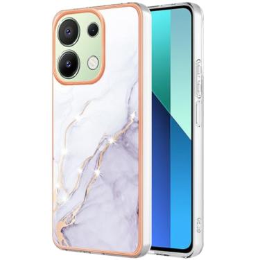 Imagem de Dinglijia Capa fina para Redmi Note 13 Pro 4G (não 5G), capa para Xiaomi Poco M6 Pro 4G, capa de telefone com design moderno de mármore rígido para meninas para Note 13 Pro 4G/Poco M6 Pro 4G, YBBK