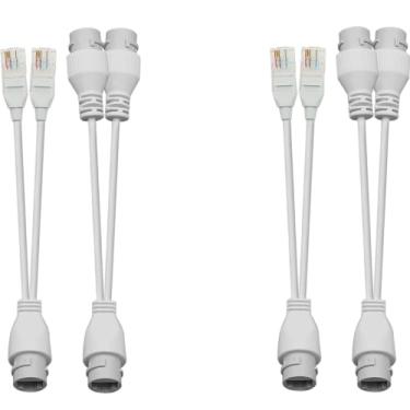 Imagem de Adaptador Combinador Ethernet PoE Splitter: Kit Conversor BesCable Externo Impermeável Power Over Ethernet RJ45 para Câmera IP, Execute 2 Câmeras em 1 Cabo de Rede - 2 Conjuntos