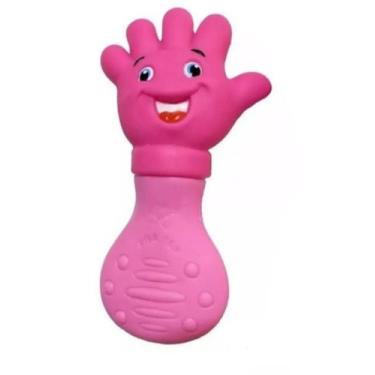 Imagem de Kit Mordedor Massageador Maozinha Pezinho Azul e Rosa - Vila Toy, Rosa