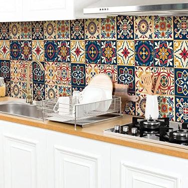 Imagem de Papel de Parede Lavável Adesivo Premium Texturizado - Azulejo 113 3m x 40cm - Decoração para Cozinha, Sala, Ambientes Modernos
