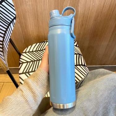 Imagem de Garrafa Térmica Inox 800ml Grande Água Café 12h Bebida Gelada 5h Bebid