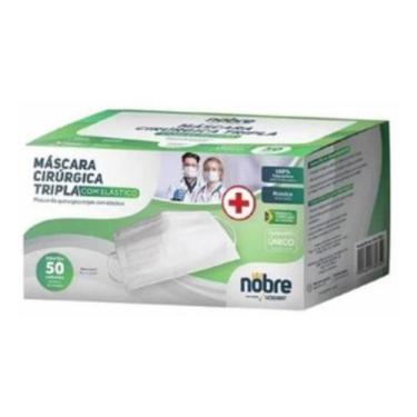 Imagem de Mascaras cirurgica tripla com elastico (em caixa c/50un.) NOBRE CX VER