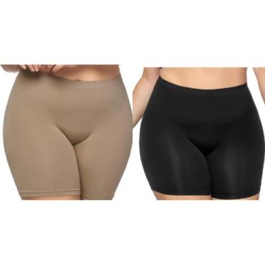 Imagem de Kit 2 Short Anágua Plus Size Bermuda Segunda pele XGG Extra Grande - A