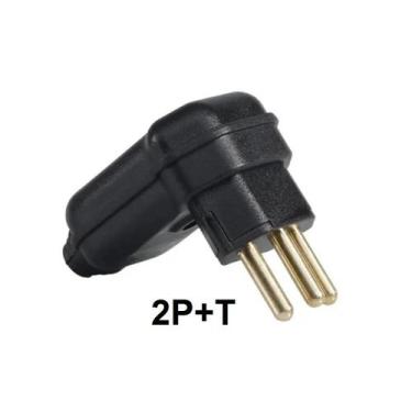 Imagem de Plugue de tomada 20A Macho 3 Pinos 90 Preto - MarGirius