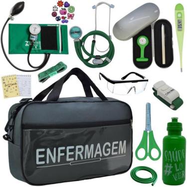 Imagem de Kit Bolsa Cores Aparelho Pressao Esfigmomanometro Enfermagem Pa Med - 