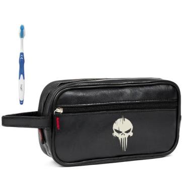 Imagem de Nécessaire Executiva Masculina Premium Preta Com Estampas - Mormino