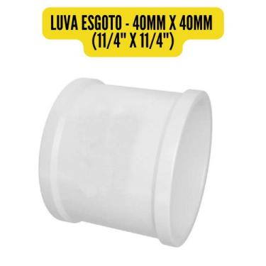 Imagem de Conexões de Esgoto 40mm 1 1/4 Branco/Cotovelo/Luva/Tee/Caps/Junção/Cot