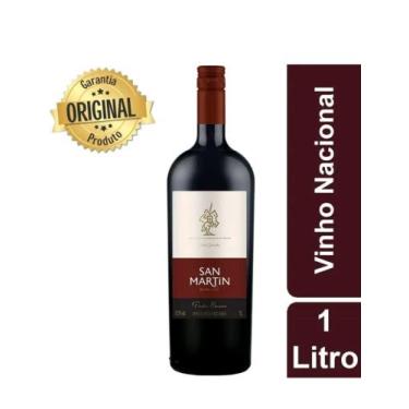 Imagem de Vinho San Martin Brasileiro Bordô Tinto Suave 1 Litro