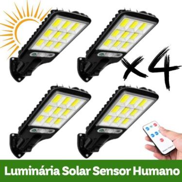 Imagem de Luminária Solar com Sensor de Movimento Jardim, Quintal, Varanda - HCX