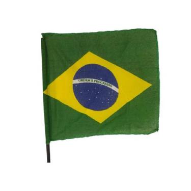 Imagem de Bandeirinha Nacional Do Brasil Copa Do Mundo 25x25Cm - CRB, Colorida