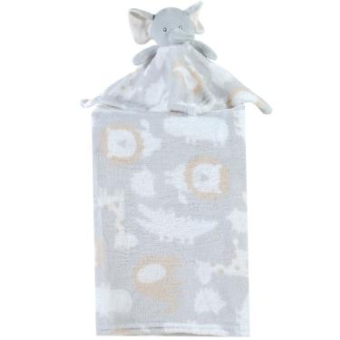 Imagem de Manta com Naninha Flannel Estampada para Bebê 75x100