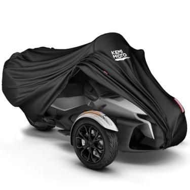 Imagem de KEMIMOTO Capa completa compatível com Can-Am Spyder RT/RT Limited 2020+, proteção contra todos os climas, tecido Oxford 420D, à prova de poeira, resistente à água, proteção UV e calor compatível com