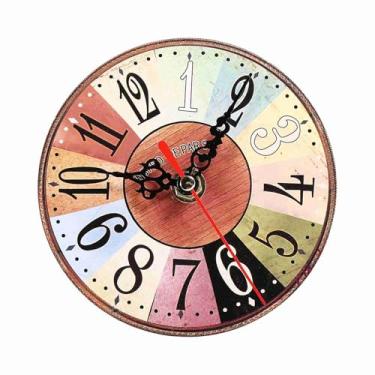 Imagem de Relógio de Parede Redondo de MDF Antigo Estilo Europeu para Decoração de Escritório Doméstico (29)