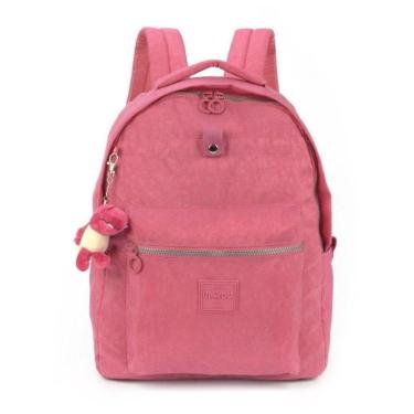 Imagem de Mochila Notebook Crinkle Up4You Chaveiro Pelúcia Dino Vinho