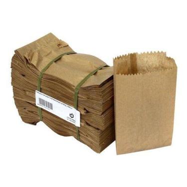 Imagem de Saco De Papel Kraft 1 / 4  500 Unidades 14x10cm - Tolepel