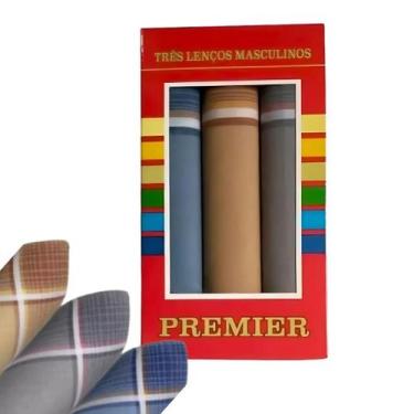 Imagem de Caixa c/ 3 Lenço Masculino de Bolso Cores Variadas Premier, Sortida
