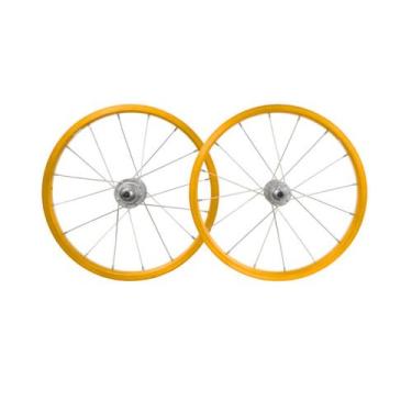 Imagem de Roda 16 aluminio viper montada (par) laranja - VIPPER