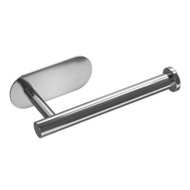 Imagem de DimyFew Suporte para Papel Toalha de aço Inoxidável para Parede Ou Armário Suporte para Filme Plástico Suporte para Papel Alumínio Dispensador para Loja Banhe, Argênteo Curto