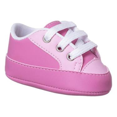 Imagem de Tenis Sapatinho Bebe com Cadarço Batizado Leve e Macio Verao - Baby So