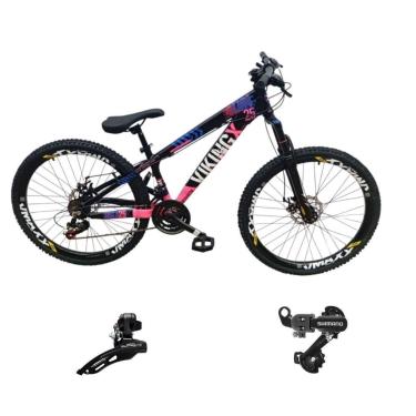 Imagem de Bicicleta 26 VikingX T25 21v Cambios Shimano Dianteiro e Traseiro Pneu 26 Cravudo-Unissex