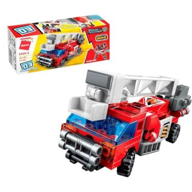 Imagem de Keepplay Bloco de Montar Caminhão Bombeiro Escada TransCollector 6 formam 1