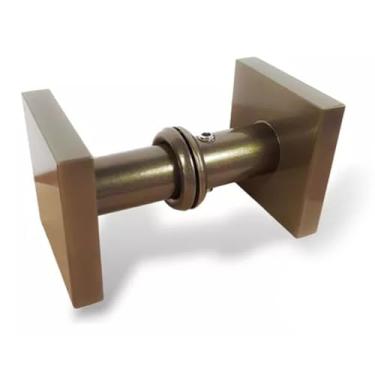Imagem de Puxador para Box/Porta de Vidro - 01 Furo THP Barra Maciça 50x50x10mm (Bronze)