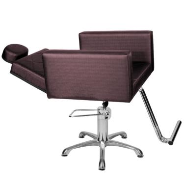 Imagem de Cadeira Poltrona de Cabeleireiro Evidence Reclinável Vinho