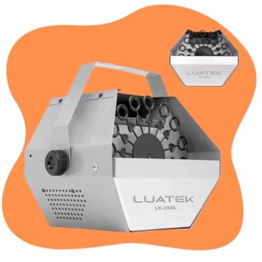 Imagem de Maquina de Bolhas de Sabão, Alcance 2-3m, Portatil, Eletrica, Branco, para Festas