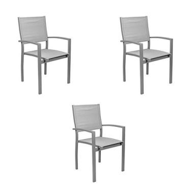 Imagem de Kit 3 Cadeiras Angra Grafite - Rivatti