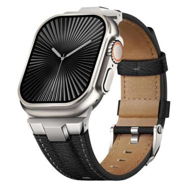 Imagem de Pulseira de couro Apple Watch Suitisbest Ultra 49 mm 46 mm 45 mm 44 mm