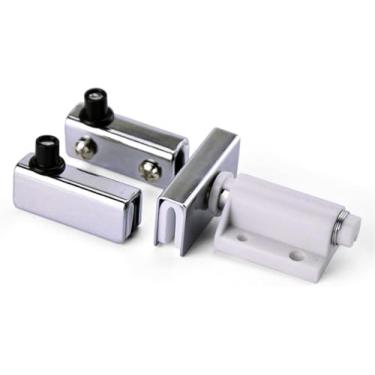 Imagem de Dobradiça de eixo de abertura livre para cima e para baixo dobradiça dobradiça de ferragens dobradiça de porta de armário de móveis prata dobradiça de porta dupla única, 1 peça, toque de vidro