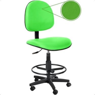 Imagem de Cadeira de Escritório Caixa Alta Balcão Recepção Executiva com Rodízios Verde Claro Escritex - Conforto, Estilo e Funcionalidade