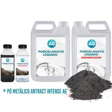 Imagem de Kit Porcelanato Líquido Metálico Antract Intenso AG por M² - Resinas a