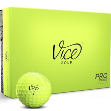 Imagem de Bolas de golfe Vice Pro, limão, 1 dúzia