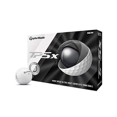 Imagem de TaylorMade Bolas de golfe TP5x (uma dúzia), branca, grande