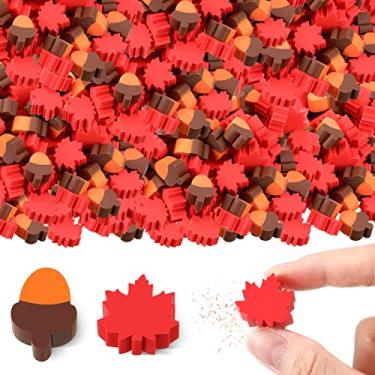 Imagem de Mini borrachas de Ação de Graças para Crianças Bolota em Atacado Folha de Bordo Fofa Borrachas Divertidas de Outono Sala de Aula Papelaria Lembrança de Festa Borrachas Lápis para Presentes de Crianças Escola (12