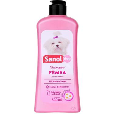 Imagem de Shampoo para Cachorro com Extrato de Camomila Fêmea Sanol Dog