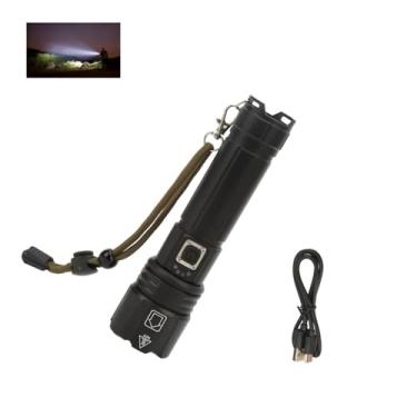 Imagem de Lanterna LED De Alto Brilho - Luz Branca De 30 W, 1200LM, Carregamento USB à Prova D'água, Ideal Para Acampamento Ao Ar Livre E Situações De Emergência