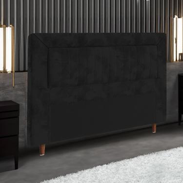 Imagem de Cabeceira para Cama Box King Size Portobel Cintia com Revestimento em Suede